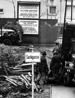 Soviet military mission in Frankfurt am Main sealed off by US army