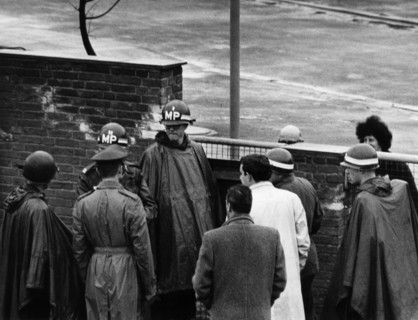 Soviet military mission in Frankfurt am Main sealed off by US army