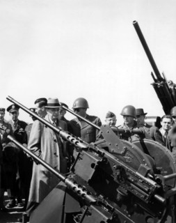 US commissioner during flak firing practice