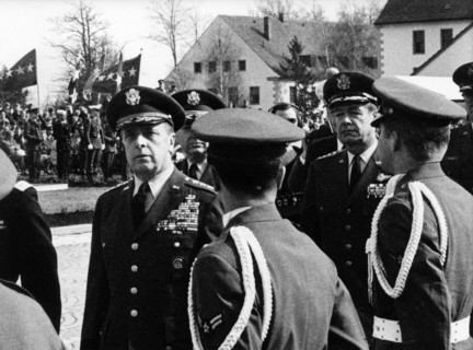 Generals during military parade of the US Army in Stuttgart
