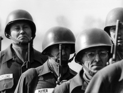 Military parade of the US Army in Hanau