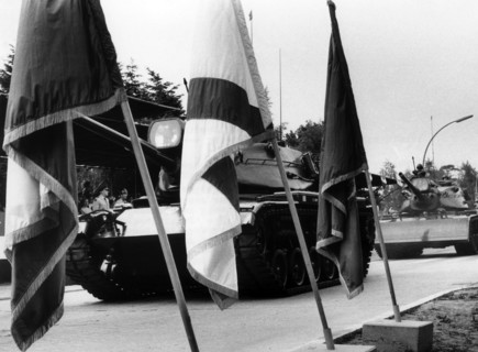 Military parade on the American Independence Day in Berlin