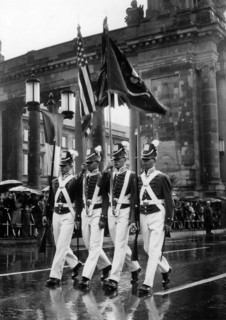 Traditional  uniforms at the military parade on the 'Armed Forces Day' in Berlin