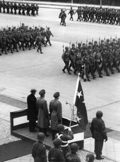 US military parade for the farewell of the 18th infantry from Berlin