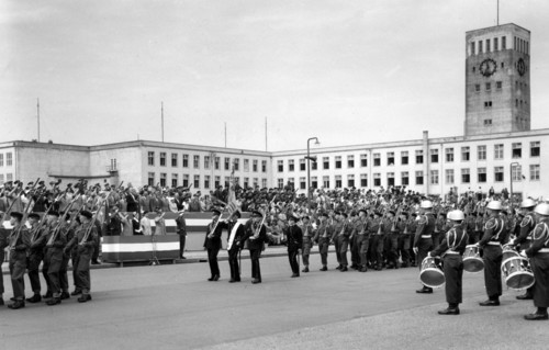 Military parade for the farewell of US town major Timberman in Berlin