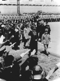 Adolf Hitler 1938 on state visit in Italy