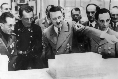 Joseph Goebbels and Adolf Hitler