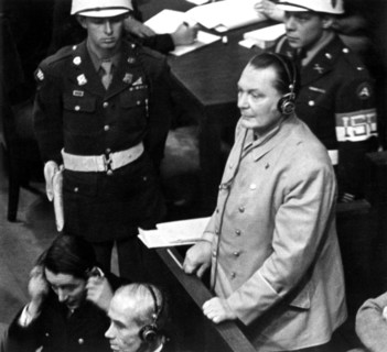 Hermann Göring at Nuremberg Trial