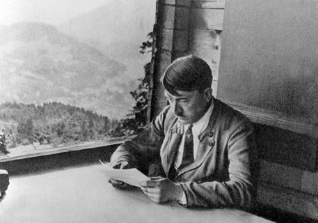 Adolf Hitler reads