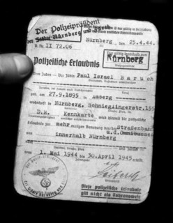 Persecution of Jews in the Third Reich: special pass