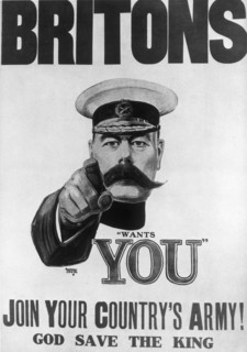 Kitchener's recruiting poster in World War I