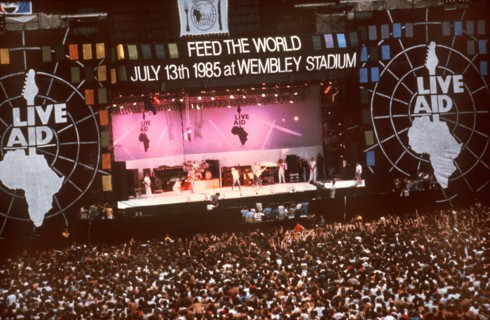 Live Aid concert in London Wembley Stadium