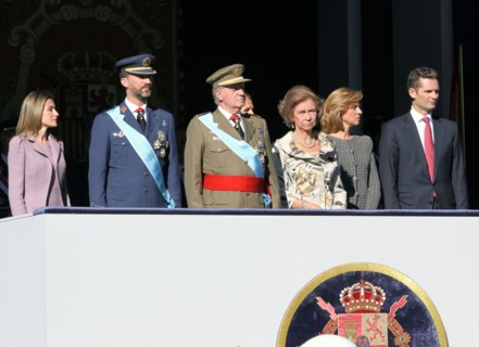 La famille royale espagnole lors de la fête nationale