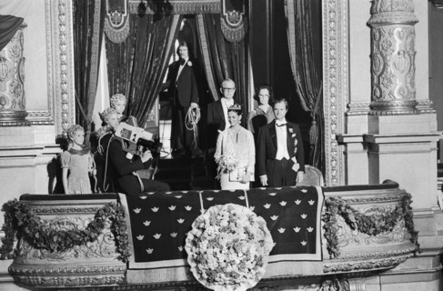 König Carl Gustaf und Braut in der Oper