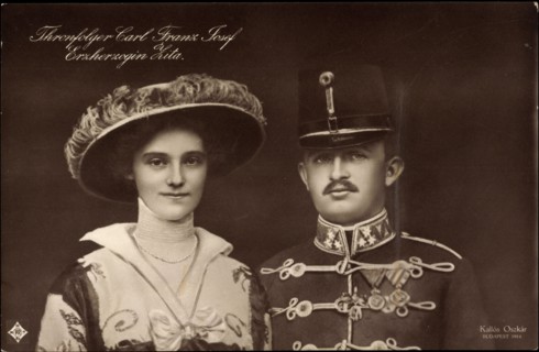 Thronfolger Karl Franz Josef I. und  Erzherzogin Zita von Bourbon Parma um 1914