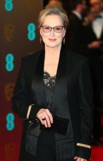 Meryl Streep arrives at the EE BAFTA British Academy Film Awards, Royal Albert Hall, London, UK