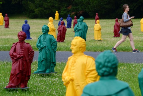 Goethe-Figuren auf dem Uni-Campus