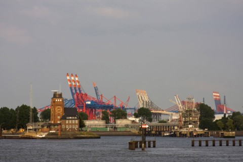 Burchardkai, business, container, container port, container terminal, container terminals, loading, Germany, outside, one, each other, one another, Hamburg, harbour, ship, transport, transportation, l...