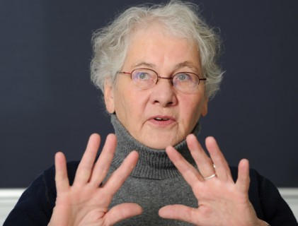 Christiane Nuesslein-Volhard, Nobel laureate in medicine, is pictured in Tuebingen, Germany, 10