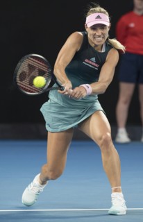 (190116) -- MELBOURNE, Jan. 16, 2019 () -- Angelique Kerber of Germany returns the ball during the