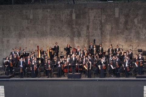 Konzert des West-Eastern Divan Orchestra unter der Leitung von Daniel Barenboim in der Waldbuehne.
