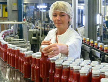 Usine de fabrication de ketchup en Allemagne