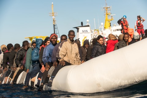 SOS Mediterranee / Medescins sans frontieres; Such- und Rettungsaktion Mittelmeer vor der libyschen