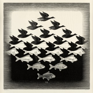 Maurits Cornelis Escher (1898-1972); Sky and Water I (Lucht en Water I) 
New York- The May 22 sale