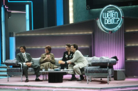 Wetten dass, Spielshow, Deutschland 1993, Gaststars Caterina Valente, Katharina Kati Witt, Uwe