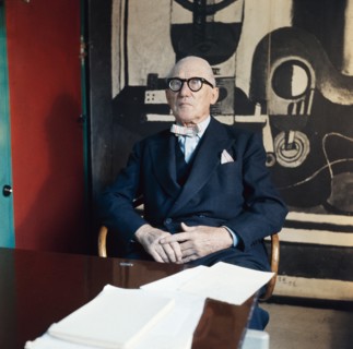 French architect and painter Le Corbusier at his studio