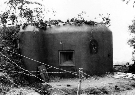 The Nazi propaganda picture shows Czech defensive positions and bunkers after the Munich Agreement