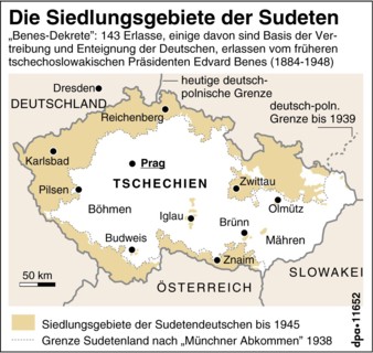 Die Siedlungsgebiete der Sudeten