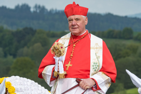 Gerhard Ludwig Müller, Kurienkardinal und Präfekt der Glaubenskongregation, reitet am 16.05.2016
