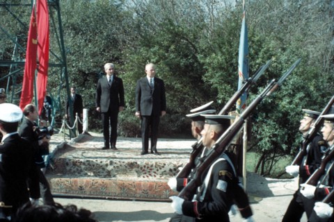 Mohammed Reza Shah Pahlavi en visite officielle