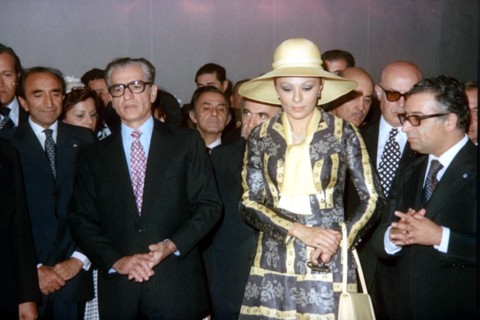 Mohammed Reza Shah Pahlavi et Farah Pahlavi en visite officielle