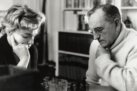 Simone Signoret and Charles Vanel