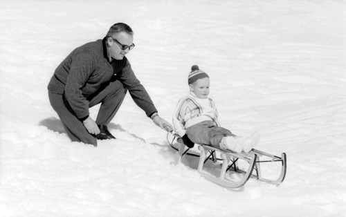 Rainier III et Albert de Monaco à Gstaadt (1961)