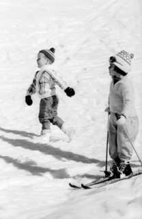 Albert et Caroline de Monaco à Gstaadt (1961)
