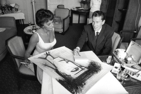 Bernard Buffet et Sophia Loren