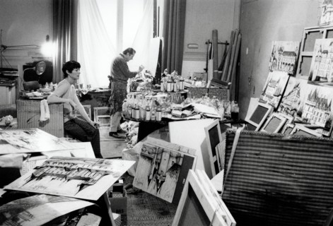 Bernard et Annabel Buffet dans leur atelier