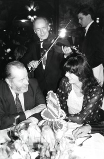 Bernard et Annabel Buffet au restaurant