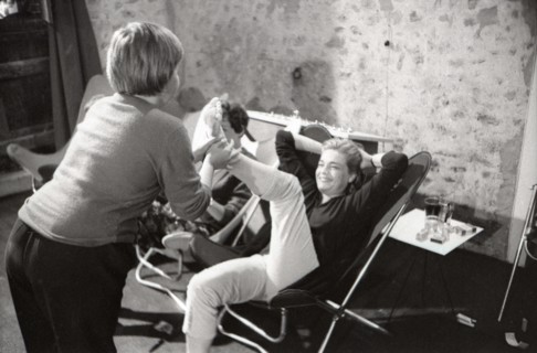 Simone Signoret and Catherine Allégret (1958)