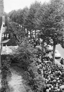 Piaf, ses admirateurs se pressent devant son domicile
