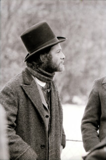 Jean-Claude Brialy on the set of a film