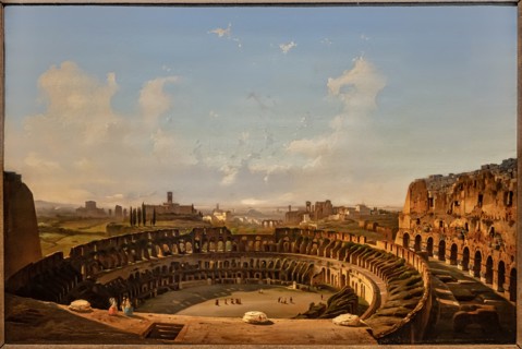 Ippolito Caffi: "Interior view of the Colosseum "