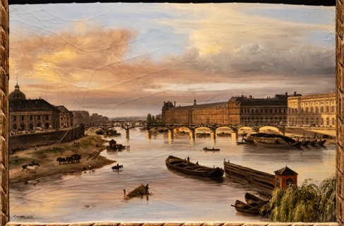 Giuseppe Canella: "View of the Seine from the Pont Neuf"