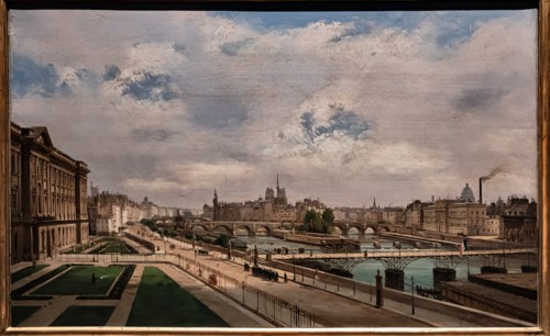 Ippolito Caffi: "View of Paris from the Louvre Palace"