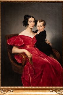 Francesco Hayez: "Portrait of  Countess Teresa Zumali Marisili and her son Giuseppe"