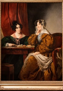 Friedrich von Amerling:  "Portrait of Baroness Henriette von Pereira - Armstein with her daughter Flora"