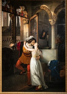 Francesco Hayez: "Romeo's last kiss to Juliet"